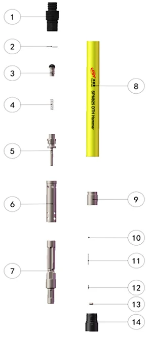 Martillo DTH (Mediana Presión de Aire)